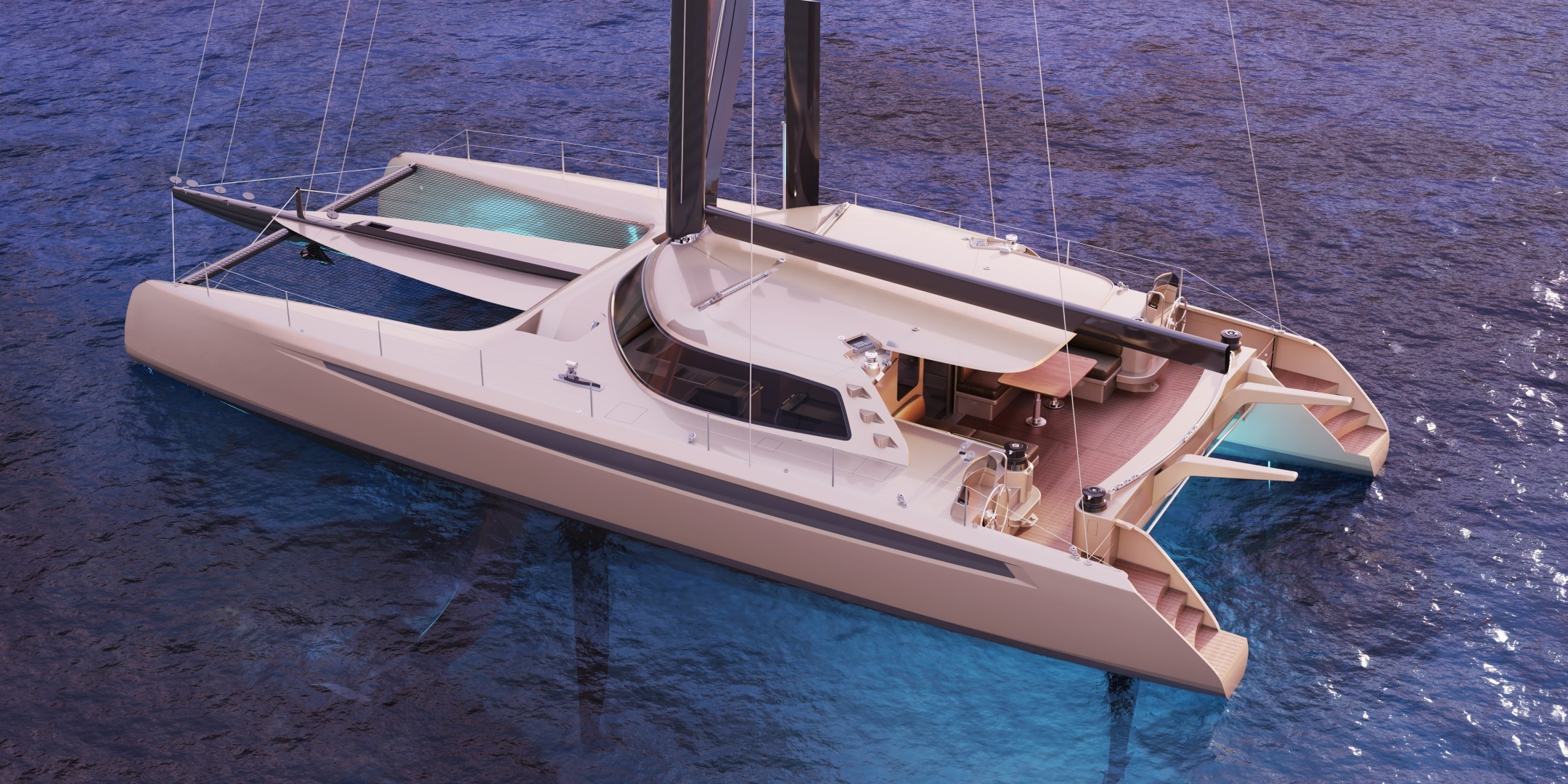 Persico Cat 72': a new luxury high performance catamaran with advanced lifting foils