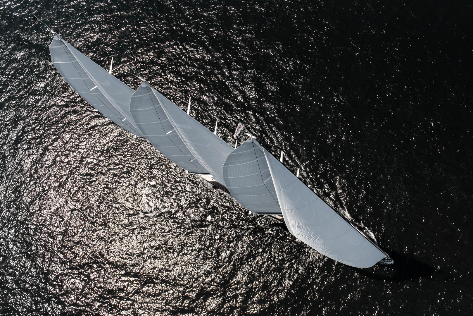 Doyle designed and built the sails for the 81m world cruising schooner Sea Eagle II, which sets 3,500sqm of canvas on a three-masted Rondal rig with carbon composite rigging. Easy sail handling was clearly paramount for such a large yacht but sailing performance was equally a high priority