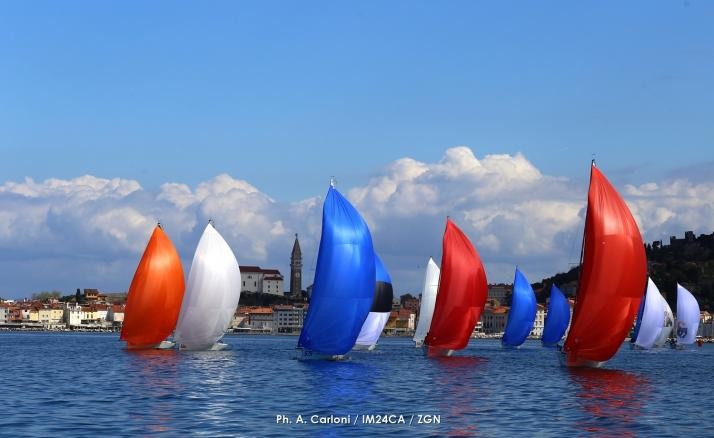 Melges 24 European Sailing Series regatta in Portoroz, Slovenia in the picturesque bay of Piran - ©Andrea Carloni / IM24CA / ZGN