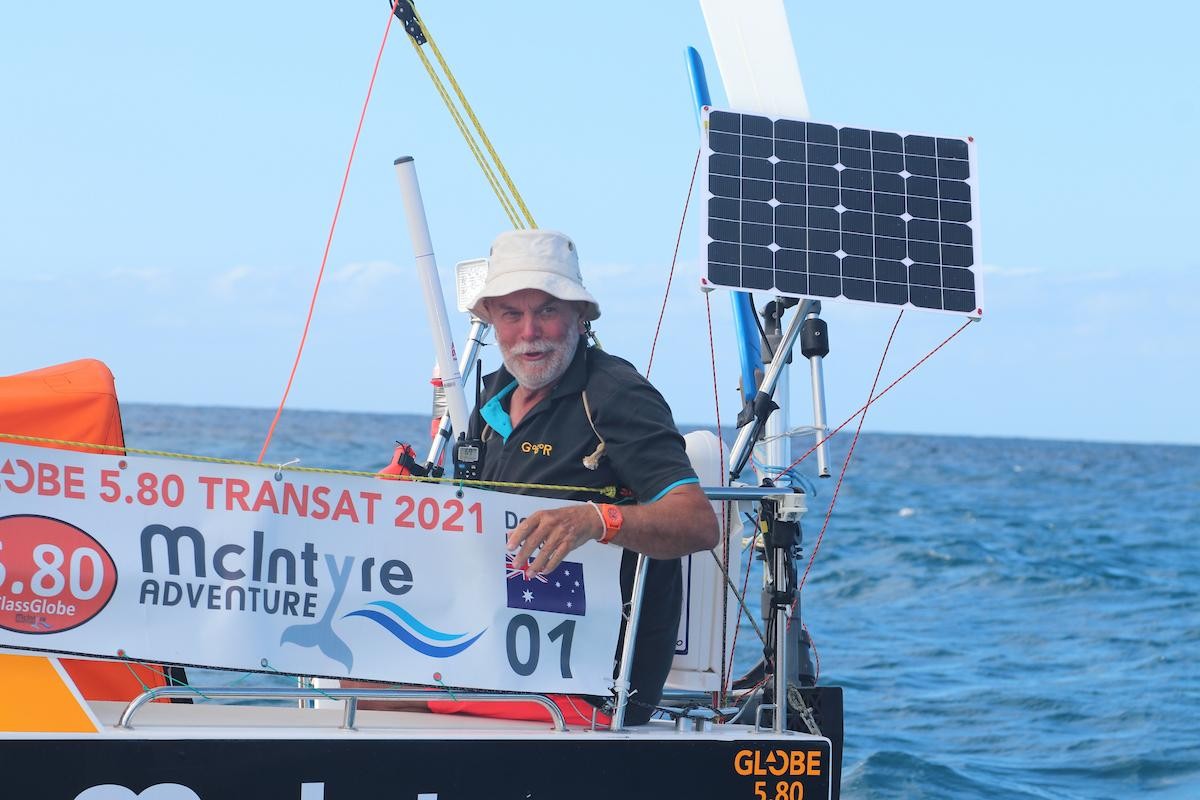 If no surprise, Class Globe 5.80 founder Don McIntyre (Aus) will be in podium. Picture taken on Lanzarote start day.
