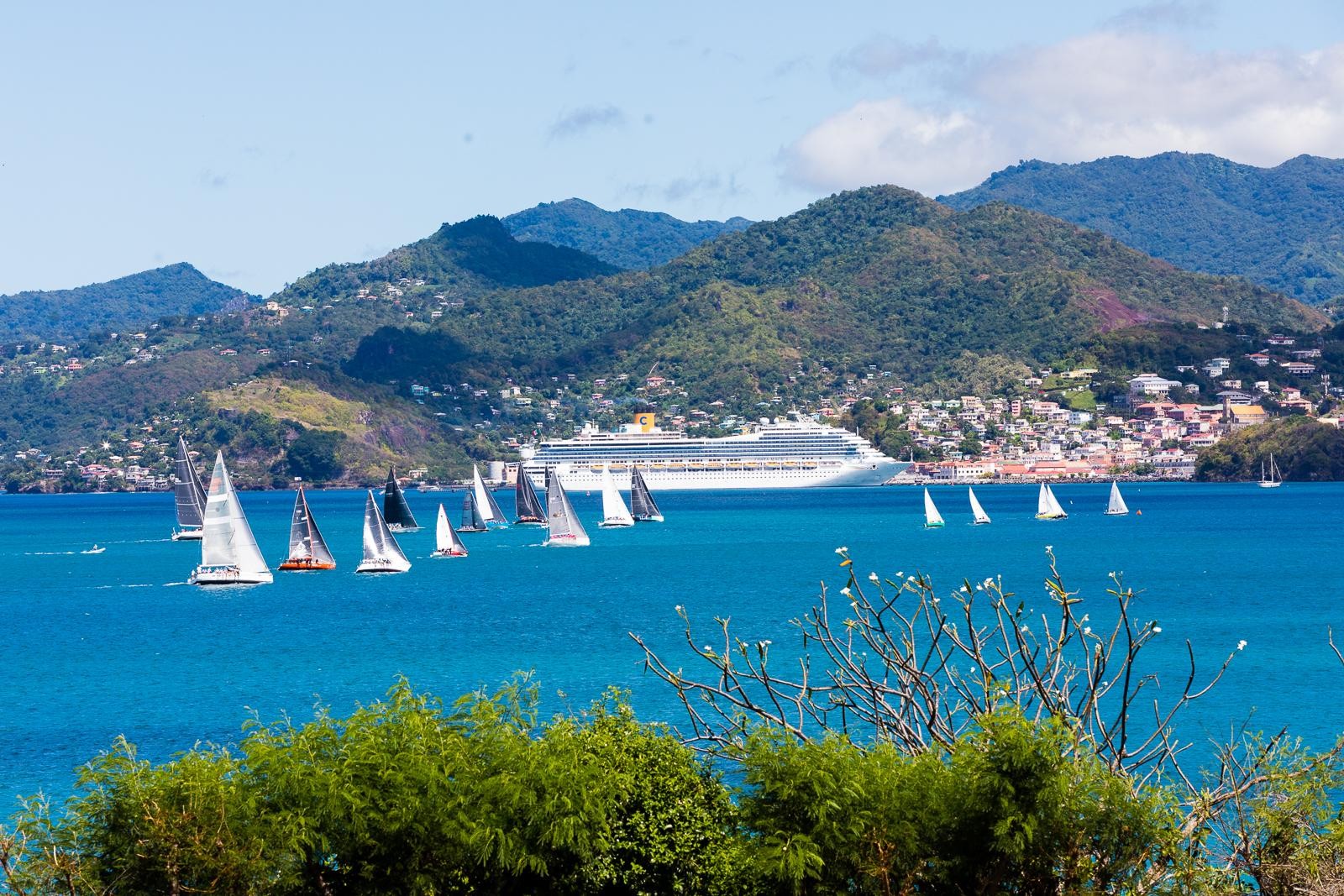 A mixed fleet of cruising and racing yachts enjoyed perfect sailing conditions on the first day of Grenadaʼs annual Sailing Week regatta.
