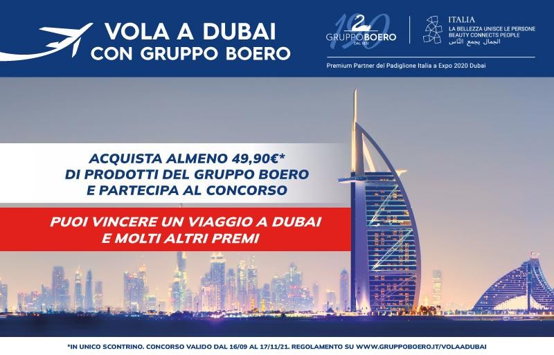 Gruppo Boero lancia il concorso a premi Vola a Dubai con Gruppo Boero