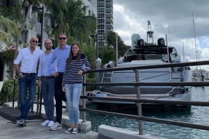 Mauro Micheli e Sergio Beretta assieme a Laura Avogadri e Andrea Catucci a Miami