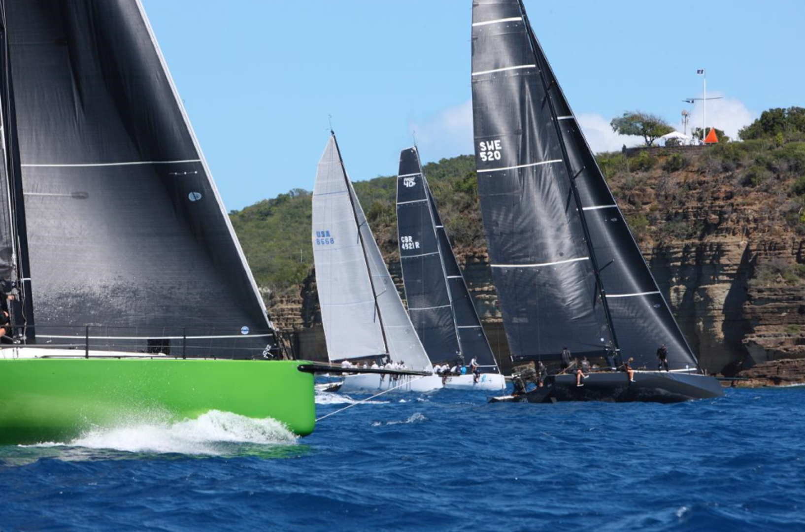 The international fleet in the RORC Nelson's Cup Series enjoyed two more races on Day Two in Antigua © Tim Wright