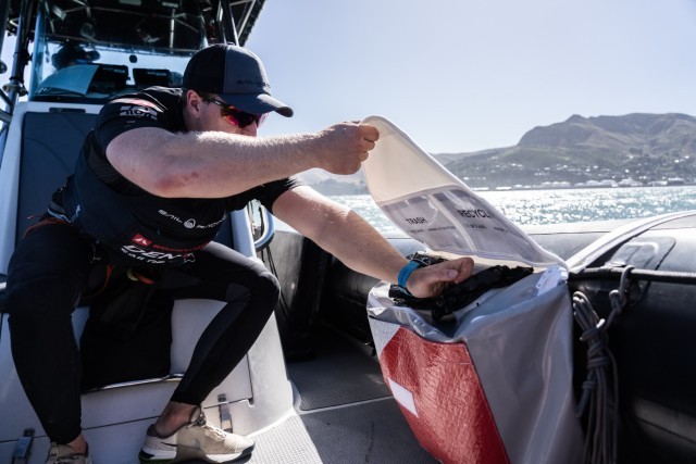 Denmark SailGP Team gives sails a second life with pioneering on-water waste bag