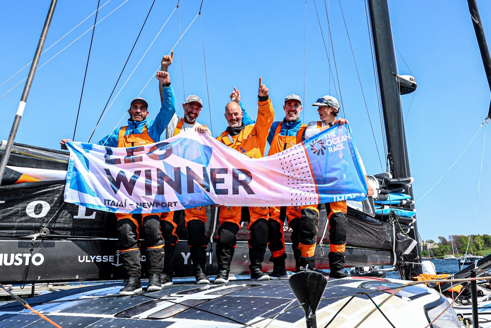 The Ocean Race 2022-23 - 10 May 2023. Leg 4 arrivals in Newport. 11th Hour Racing Team, Leg 4 winners. Arrival : 10/05/2023 18:41:41 UTC Race time : 17d 02h 26min 41s
© Sailing Energy / The Ocean Race