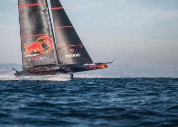 Alinghi's first AC40 arrived, BoatZero sails