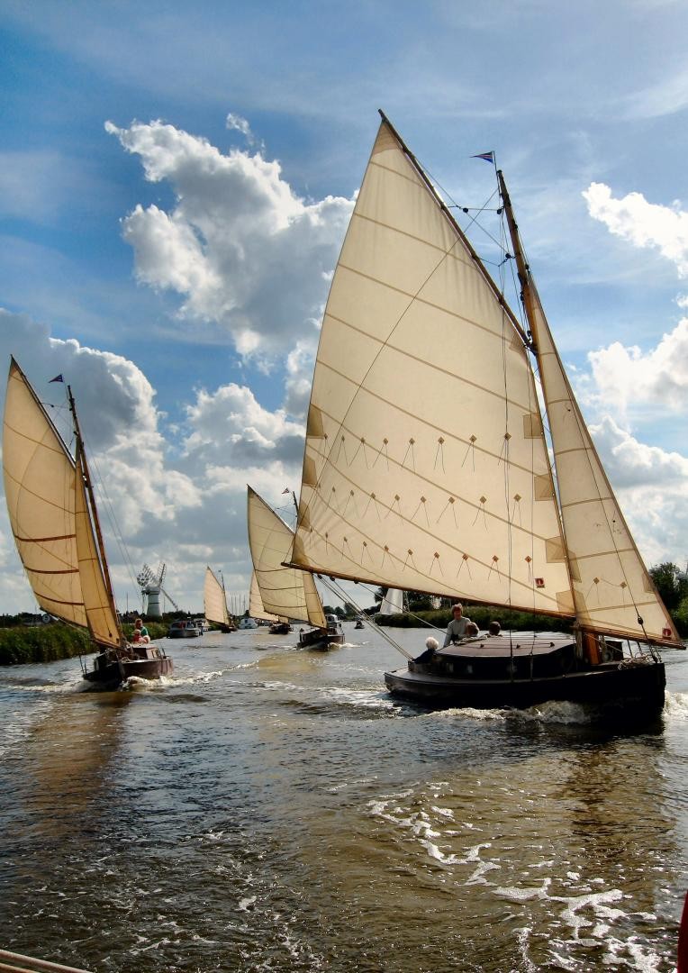 Electric quanting: traditional sailboats on the Norfolk Broads replace manual barge poles with Torqeedo electric motors