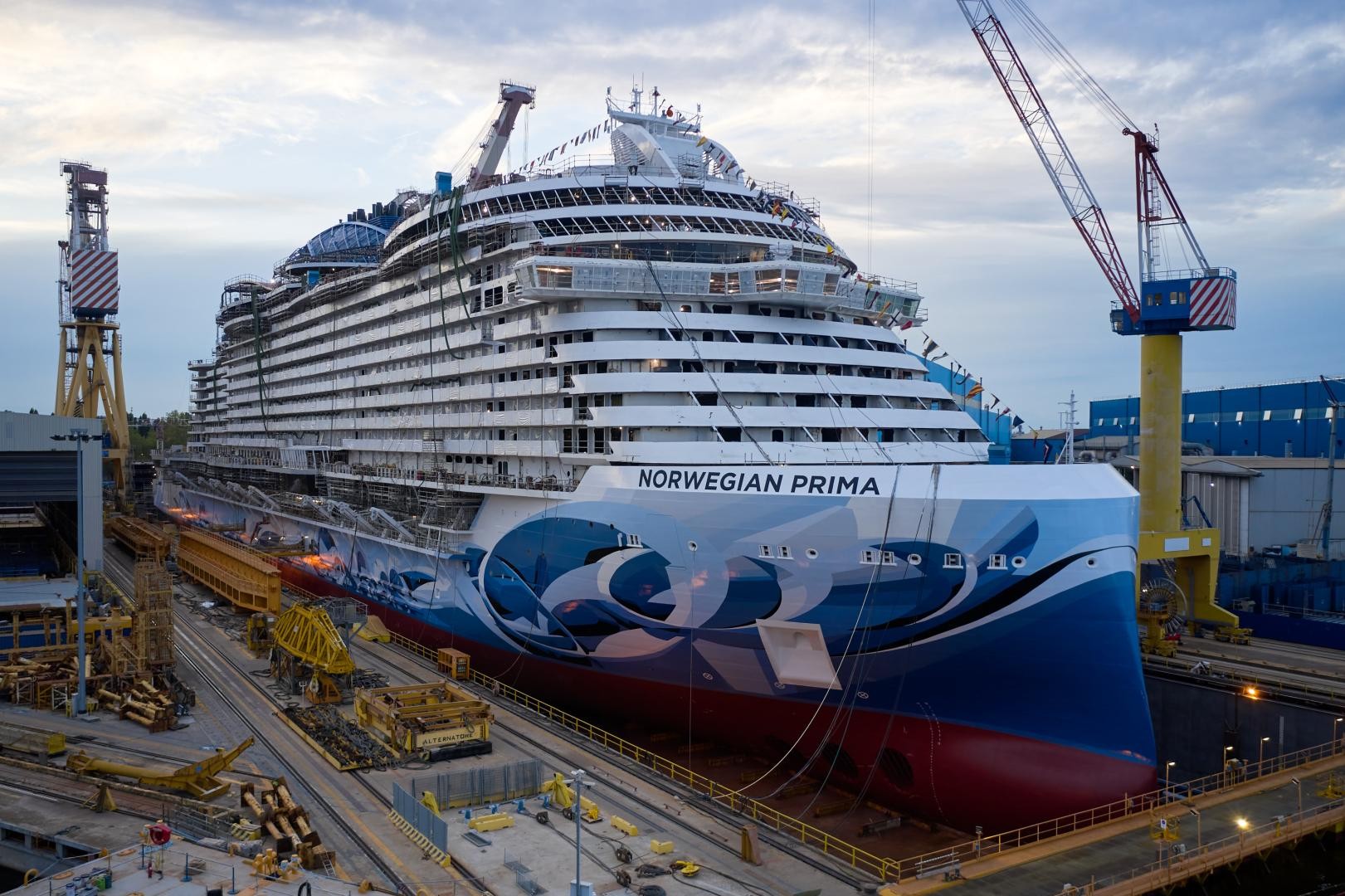 Fincantieri: Norwegian Prima floated out at the shipyard in Marghera