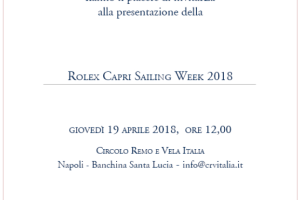 Rolex Capri Sailing Week 2018, si svolgerà dal l’11 al 19 maggio