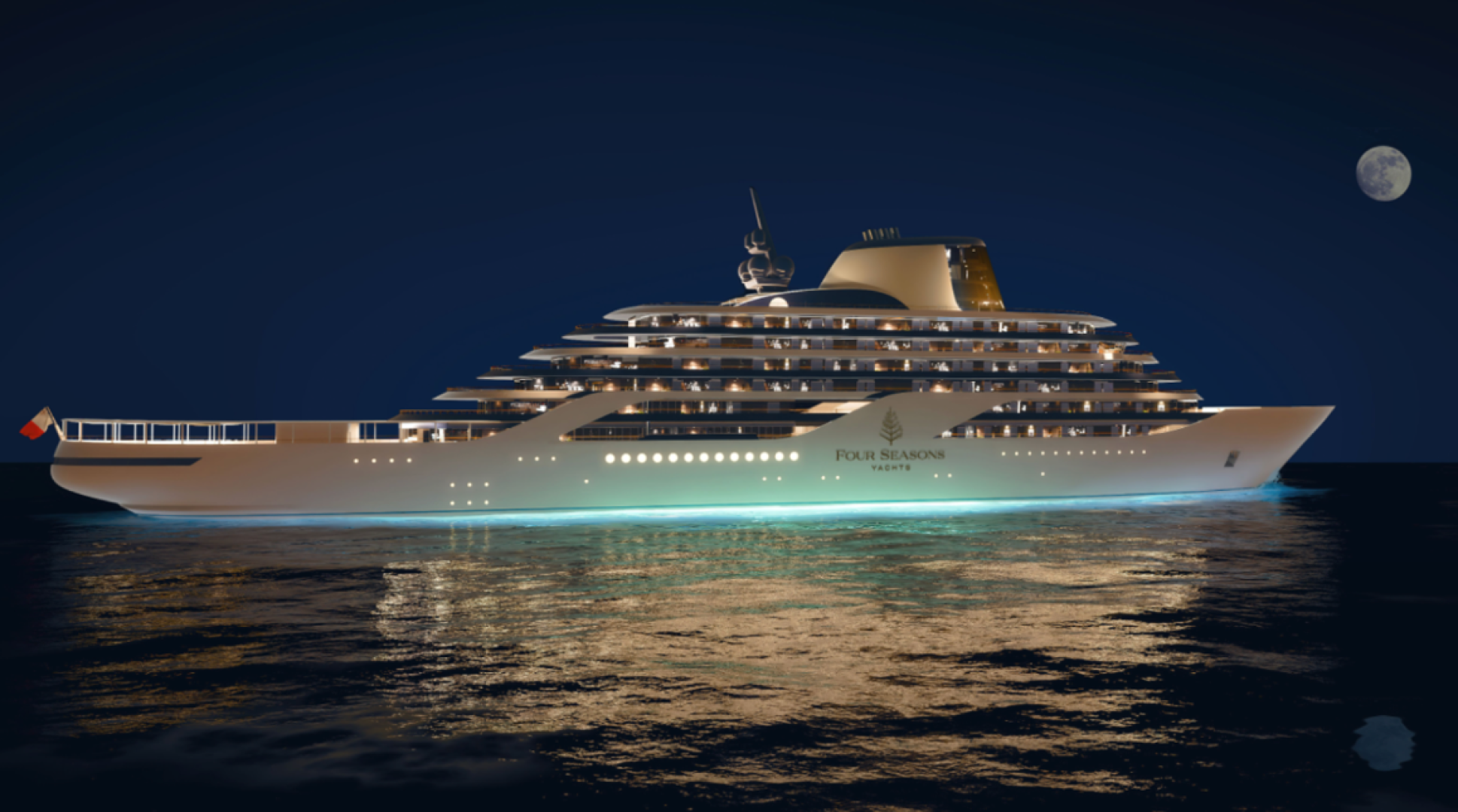Tillberg Design of Sweden designed first 207m yacht liner for Four Seasons with delivery in 2025