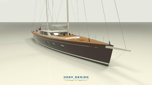 Hoek Design Naval Architects, the new 76ft modern ketch: the view from the bow