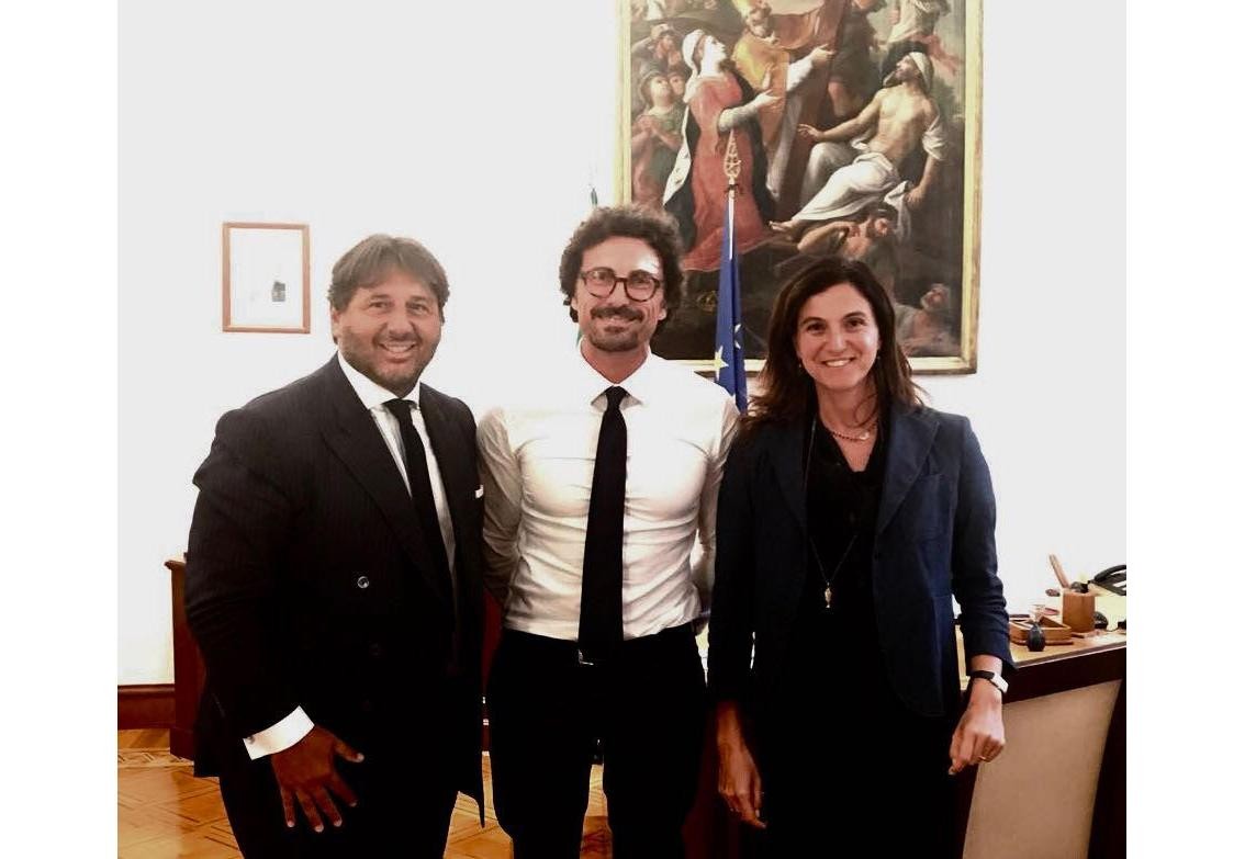 Lamberto Tacoli, Danilo Toninelli e Giovanna Vitelli ieri al MIT