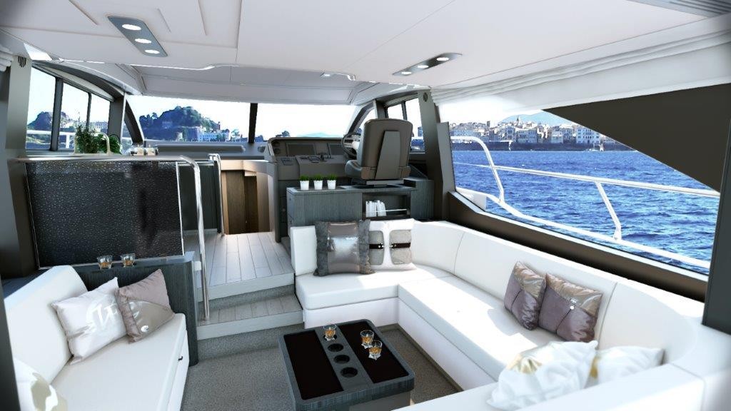 L'Azimut 50 Fly di Azimut Yachts esposto a Dusseldorf proporrà un nuovo layout interno