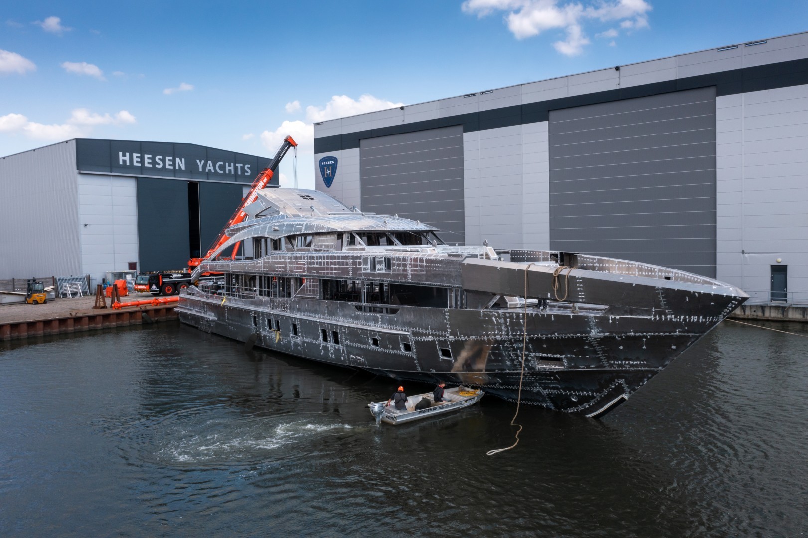 Project Jade, YN 20350: hull and superstructure now joined together