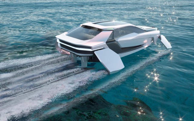 Futur-e the eco-sustainable boat that flies on the waves