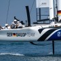 Der Sail GP wird auf foilenden F50-Katamaranen ausgetragen, das deutsche Team ist in der Saison 2023/24 zum ersten Mal dabei Foto: Ricardo Pinto für SailGP