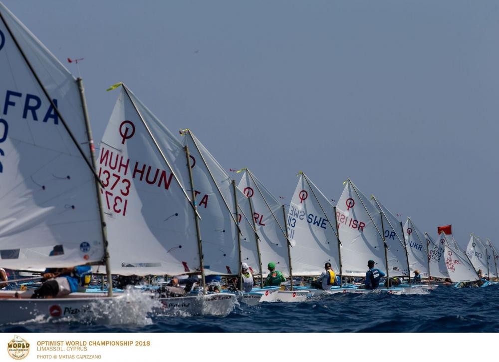 Stage set for Finals at 2018 Optimist World, photo by Matias Capizzano