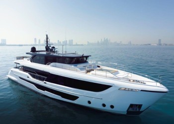 Gulf Craft Majesty 111 at its European debut at Monaco Yacht Show 2023