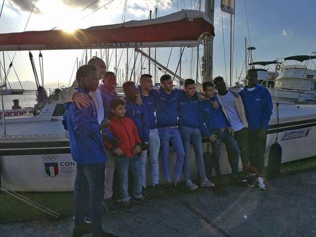 I ragazzi in affido dal dipartimento di Giustizia e i minori non accompagnati di New SardiniaSail