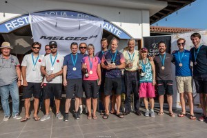The Corinthian podium of the Marina Portoroz Melges 24 Regatta 2018 sees Lenny EST790, Taki 4 ITA778 and Andele SUI821. Photo ©ZGN/IM24CA