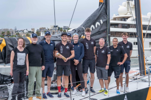 Ambersail-2 about to depart from Barcelona with the Relay4Nature baton, which they are taking to IUCN World Conservation Congress in Marseille
Cherie Bridges / The Ocean Race