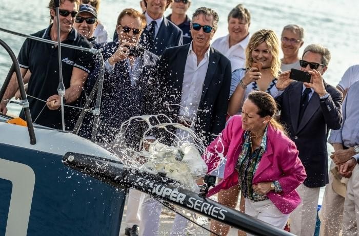 The New TP52 version of Azzurra is baptised on the eve of the 52 Super Series