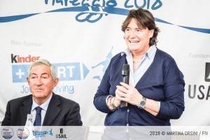 Stefania Saccardi Assessore Regionale Sport Regione Toscana e  Marco Brusco Vice Presidente Club Nautico Versilia
