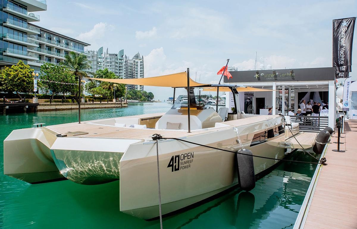 The 40 Open Sunreef Power at the Singapore Yacht Show