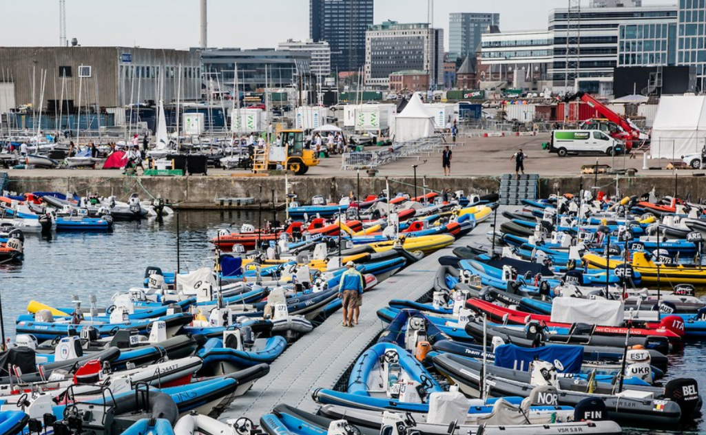 Coach boats at the 2018 Hempel World Championships (© Sailing Energy / World Sailing)