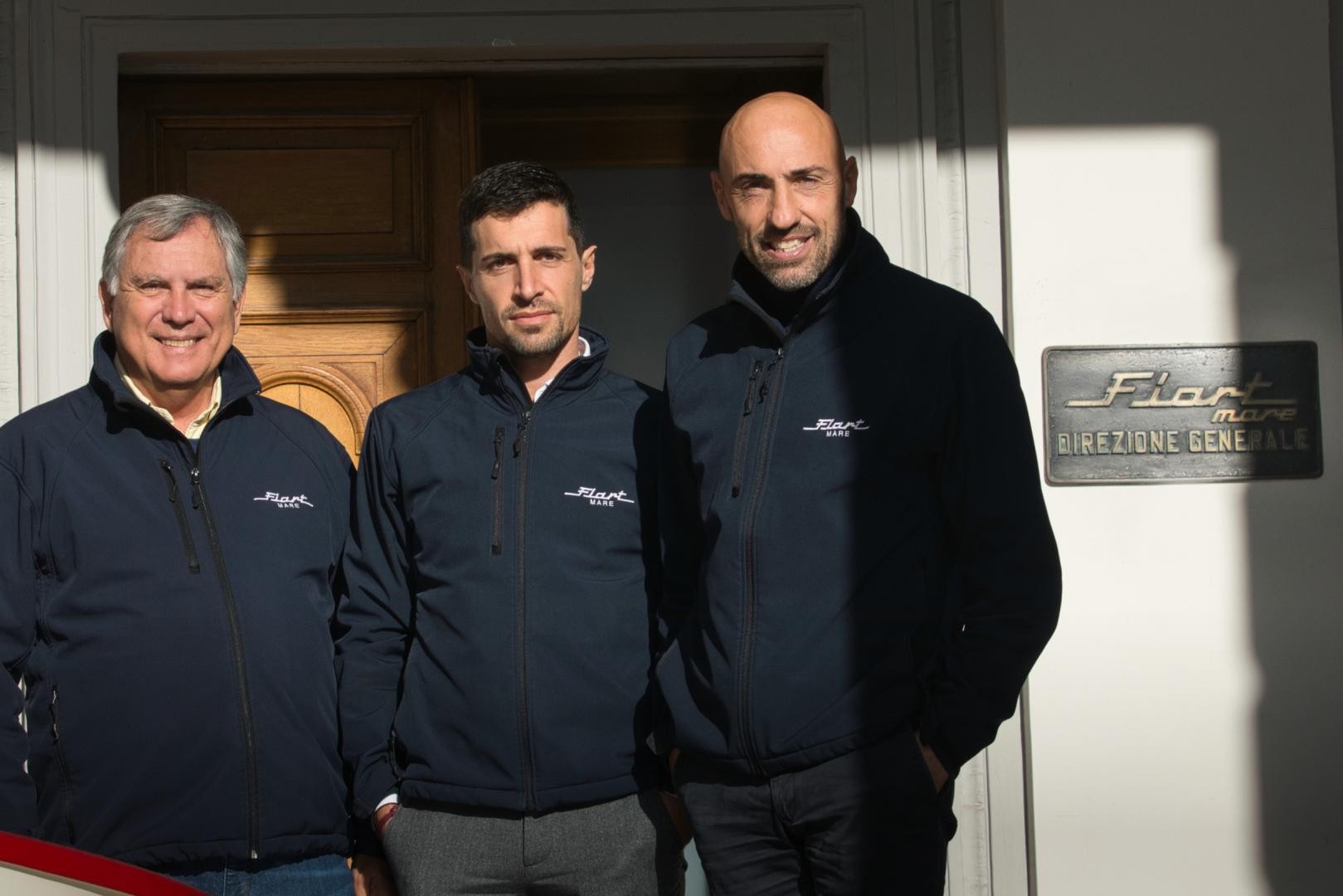 Da sinistra: Giulio Bertani, Direttore Commerciale, Simone Lorenzano, Direttore Generale, Marco Vertecchi, Business & Executive Coach di Fiart Group