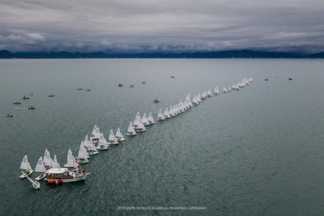 Snipe Worlds, two races in two days due to light and unstable winds