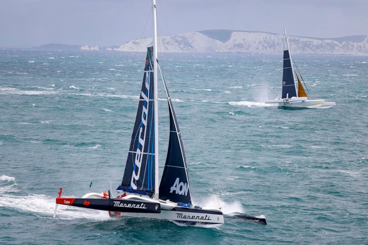 A multihull showdown is expected with three 70ft (21m) multihulls already confirmed for the RORC Transatlantic Race starting on January 8th, 2022 © Carlo Borlenghi/Rolex/2021 Rolex Fastnet Race
