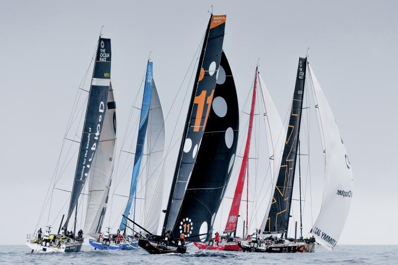 The finish of Leg One of The Ocean Race Europe from Lorient, France to Cascais, Portugal. © Sailing Energy / The Ocean Race