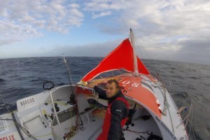 British skipper Sam Goodchild dismasted during the second night of the Route du Rhum-Destination Guadeloupe whilst racing in third place in Class40 on Narcos