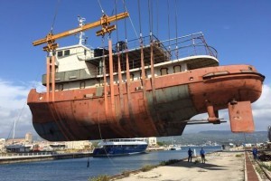 Il rimorchiatore Baltic prima del restauro