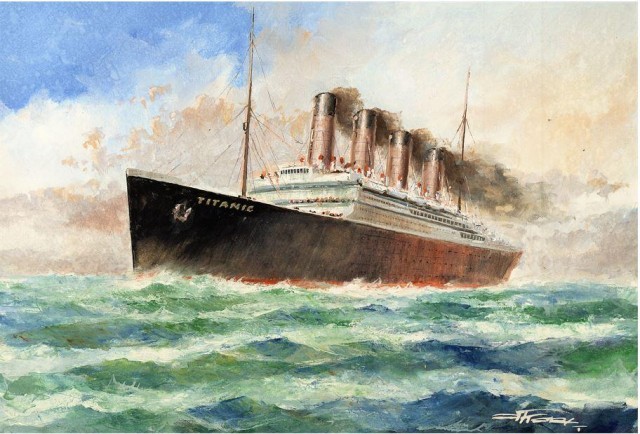 Il dipinto del Titanic realizzato dal maestro Amleto Fiore