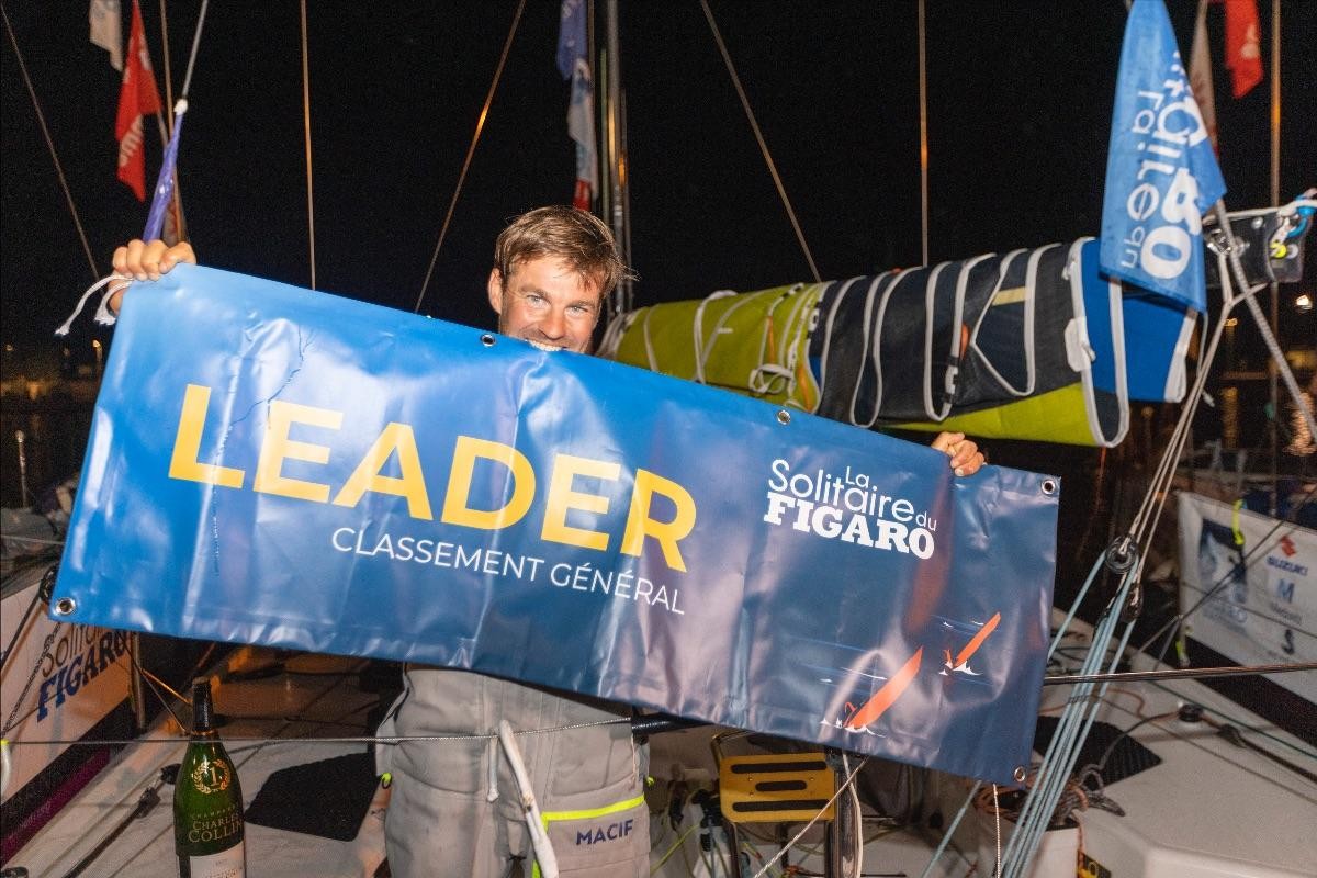 Triumphant Pierre Quiroga Skipper Macif 2019 wins 52nd La Solitaire du Figaro