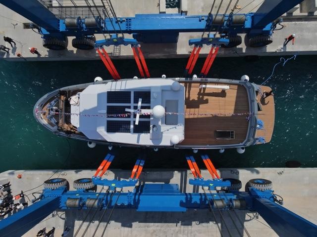 Bering’s pocket explorer yacht B77 was launched in Antalya, Turkey