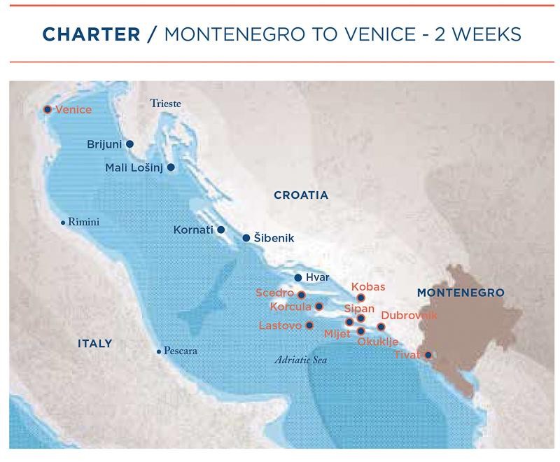 Montenegro to Venice in 2 weeks