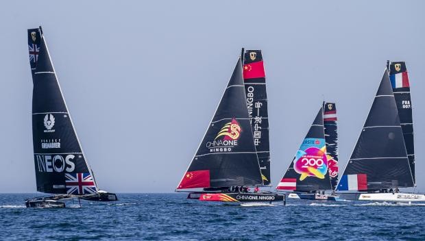 INEOS Rebels UK sailed an exceptional first run of race three going from eighth to first place