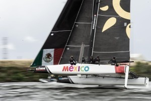 Danes dominate on day one of wet and wild Extreme Sailing Series™ Cardiff competition