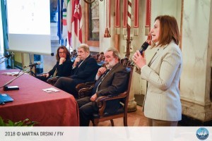 Il Presidente di UCINA Confindustria Nautica Carla Demaria, alla conferenza di presentazione del CICO 2018, a Genova