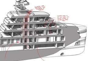Tommaso Spadolini: i dettagli del concept Rosetti Superyachts 85m