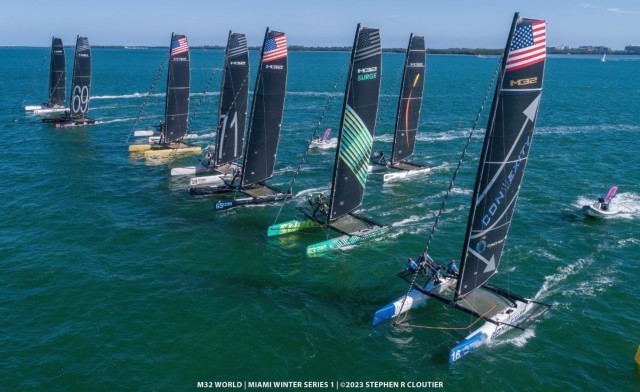 The M32 fleet  back in Miami January 2023 and loving it. Photo: m32world/Stephen R Cloutier
