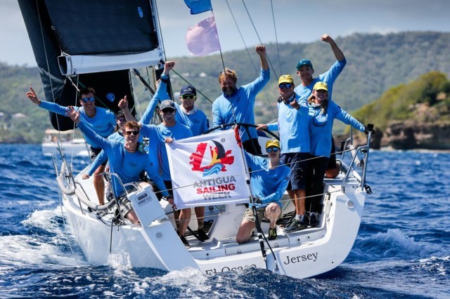 Chris & Caroline Body's J/122 El Ocaso win the Lord Nelson Trophy, CSA 2 and Best British Yacht at Antigua Sailing Week © Paul Wyeth/pwpictures.com