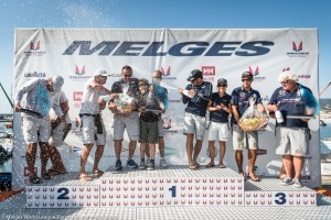 Il podio della tappa Melges 20 World League a Forio d'Ischia