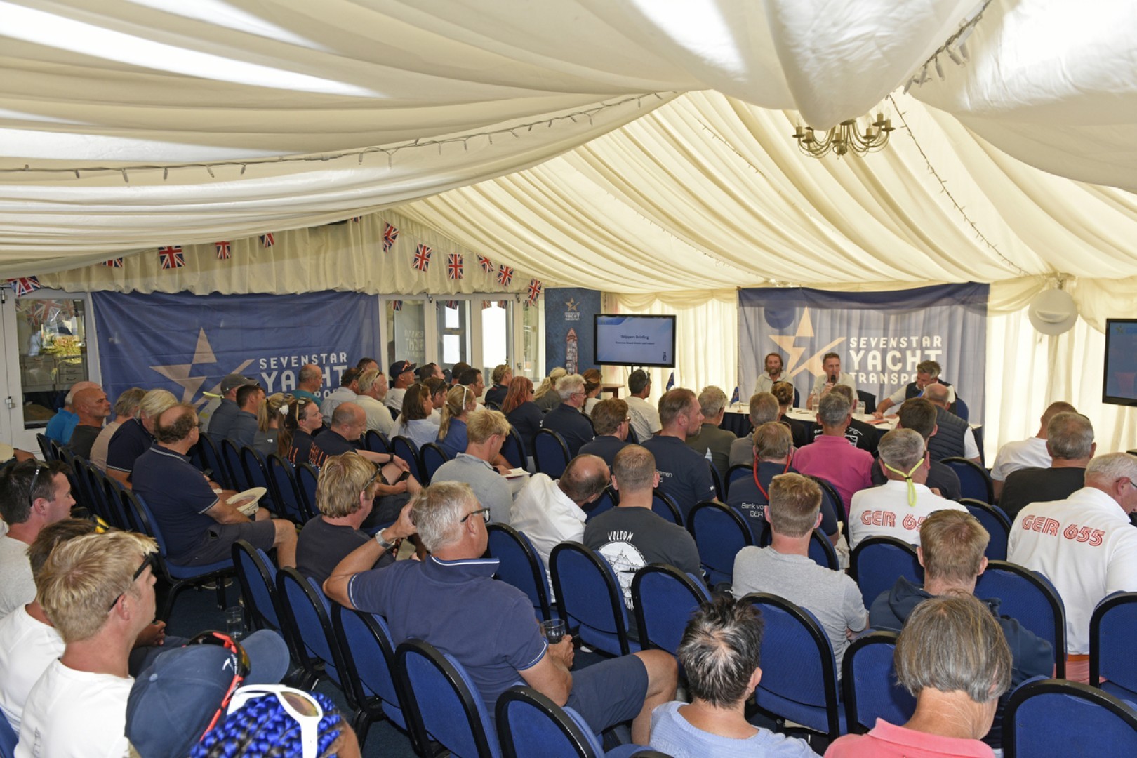 Skippers Briefing for the Sevenstar Round Britain and Ireland Race ahead of Sunday's start © Rick Tomlinson