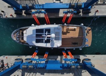 Bering’s pocket explorer yacht B77 was launched in Antalya, Turkey