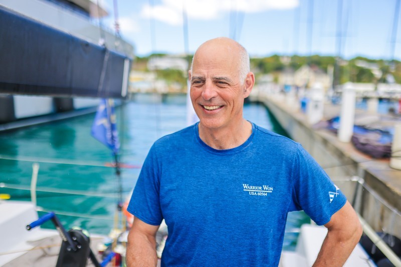 Christopher Sheehan, owner & skipper of Warrior Won is from the Larchmont Yacht Club, USA © Arthur Daniel/RORC